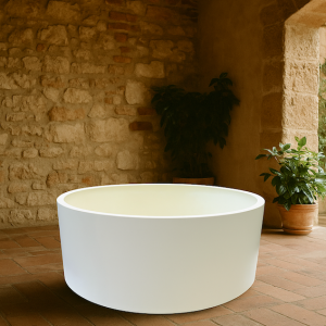 Fioriera CILINDRICA da interno ed esterno in acciaio VERNICIATO - ø 60 e 80cm h40-60-80cm