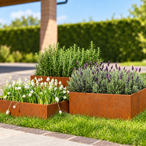 Kit cornici quadre in acciaio CORTEN 