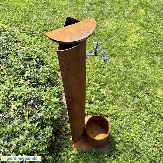 colonna-rubinetto-semicircolare-corten-giardineggiando-3