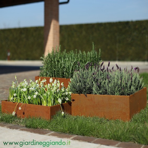 Kit cornici quadre in acciaio CORTEN