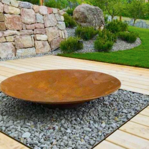 Braciere da esterno in acciaio CORTEN ø 60, 80, 100 e 120 cm.