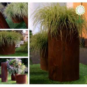Fioriera cilindrica in CORTEN – ø 50 cm. h. 40 cm.