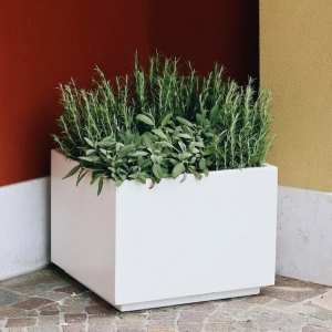 Fioriera con BASE QUADRATA da interno ed esterno in acciaio VERNICIATO - 40x40cm - 50x50cm - 80x80cm h40-60-80cm
