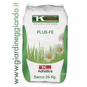 Concime da prato granulare PLUS-FE 12% Fe – 0,6% Mn (5% MgO – 34% SO3) sacco 25 KG