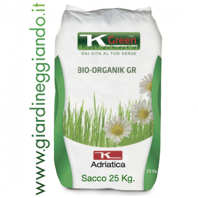 Concime da prato granulare K-GREEN BIO-ORGANIK  10-0-5 (5% SO3) sacco 5 e 25 KG