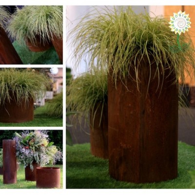 Fioriera cilindrica in CORTEN – ø 50 cm. h. 40 cm.