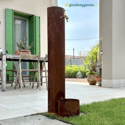 colonna-rubinetto-semicircolare-corten-giardineggiando-7