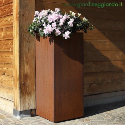 Fioriera da interno ed esterno in CORTEN o colorate cm. 40x40 h90