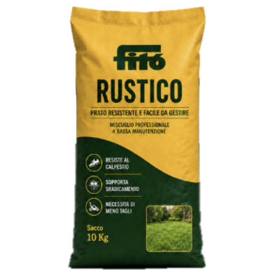 Sementi per un prato a bassa manutenzione:  RUSTICO FITO’ Conf. 10 KG - TRASPORTO GRATUITO